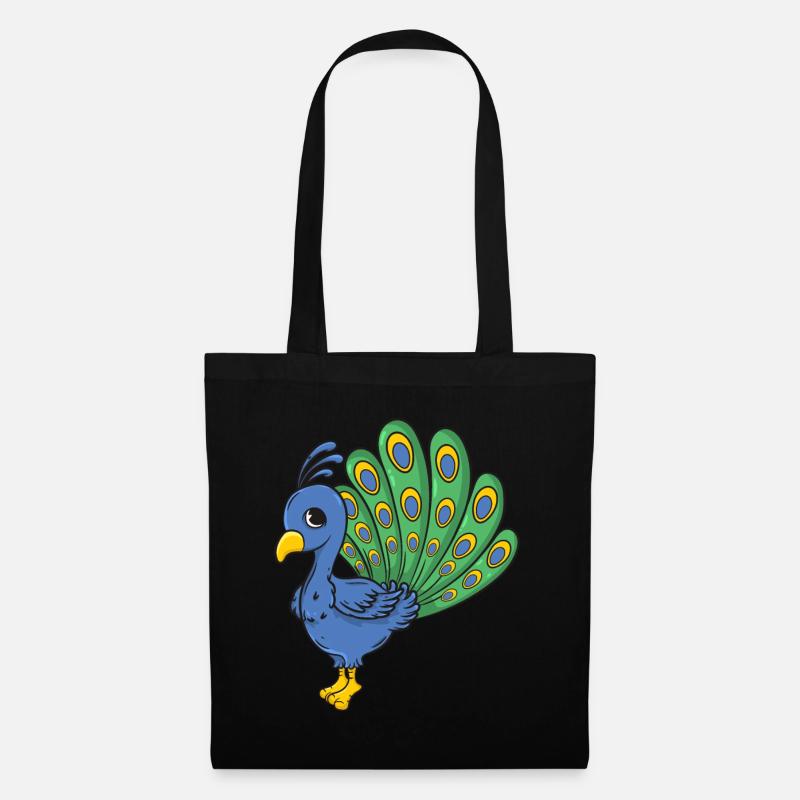 peacock - Tote Bag - black
