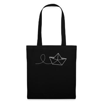 Nautical paper boat Maritime paper boat - Tote Bag - black - Front