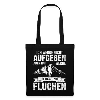 Wandern Trekking Spruch - Stoffbeutel - Schwarz - Vorne