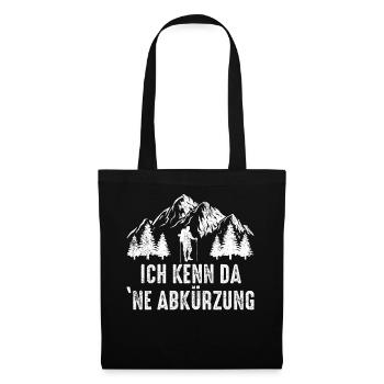 Ich kenn da ne Abkürzung - Stoffbeutel - Schwarz - Vorne