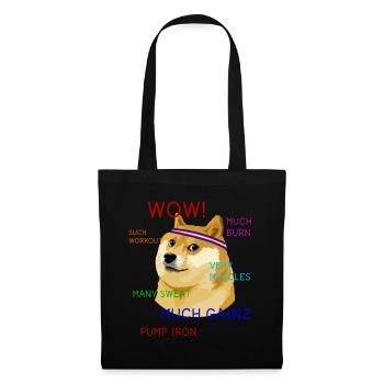 Fun Gym Doge Meme Workout Gainz - Tote Bag - black - Front