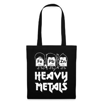 Heavy Metals Chemie Schwermetalle Musik Geek - Stoffbeutel - Schwarz - Vorne