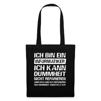 Informatiker Software Programmierer IT-Berater - Stoffbeutel - Schwarz - Vorne