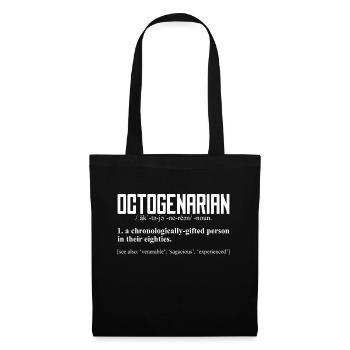 80ème anniversaire Octogénaire - Sac en tissu - noir - Devant