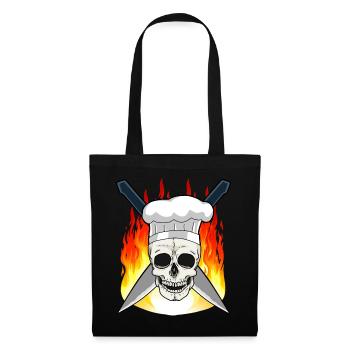 Koch Küche kochen Chefkoch Kochkunst Hobbykoch - Stoffbeutel - Schwarz - Vorne