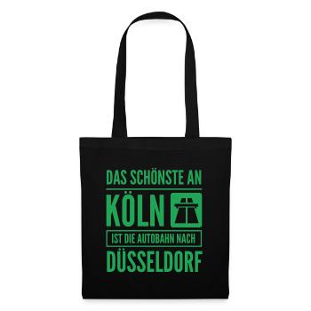 Contre l’autoroute de Cologne pour Düsseldorf - Sac en tissu - noir - Devant