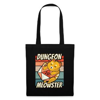 Dungeon Meowster Shirt pour RPG Gamer - Sac en tissu - noir - Devant