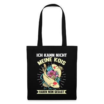 Fische Kois Koi - Stoffbeutel - Schwarz - Vorne