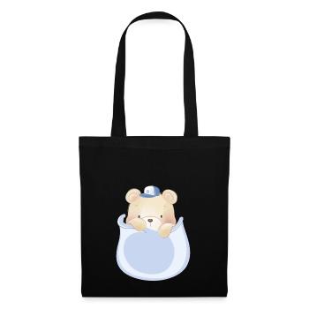 Marsupium Baby Teddy Bear - Tote Bag - black - Front
