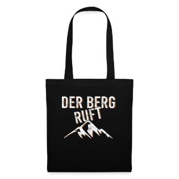 Der Berg ruft - Stoffbeutel - Schwarz - Vorne