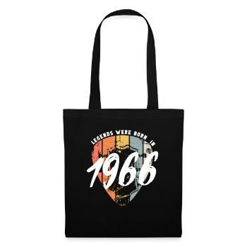 1966 anniversaire guitare guitariste - Sac en tissu - noir - Devant
