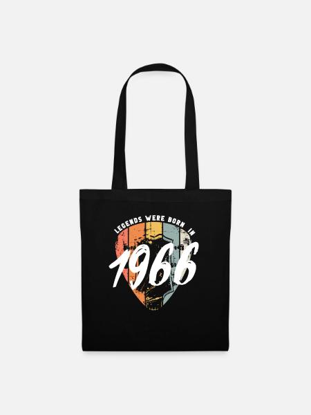 1966 Geburtstag Gitarre Gitarrist - Stoffbeutel - Schwarz
