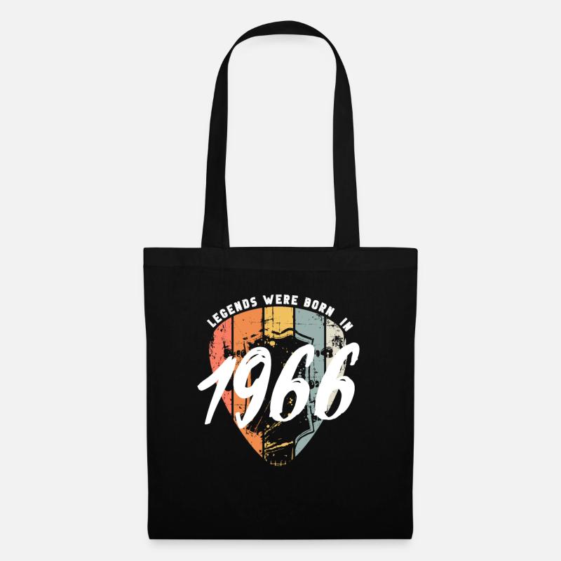 1966 Geburtstag Gitarre Gitarrist - Stoffbeutel - Schwarz