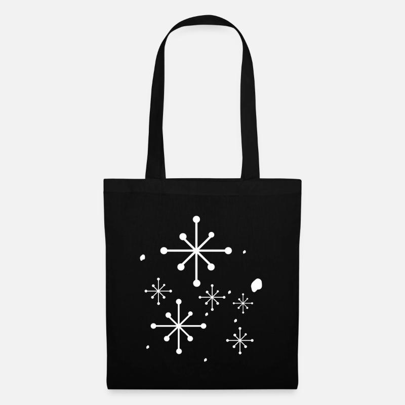 Schneeflocken Geschenk Schnee Liebhaber - Stoffbeutel - Schwarz