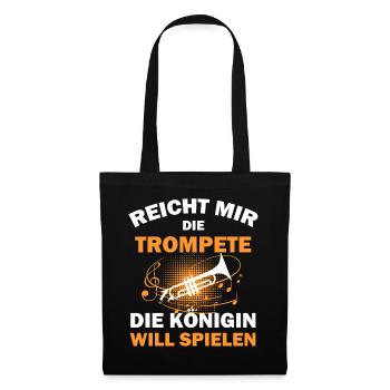 Trompete Trompeter - Stoffbeutel - Schwarz - Vorne