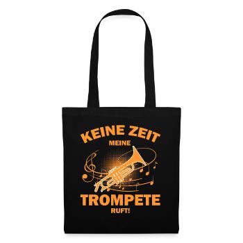 Trompete Trompeter - Stoffbeutel - Schwarz - Vorne