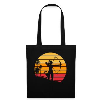 Sunset Archers Tir à l’arc Sports à l’arc - Sac en tissu - noir - Devant