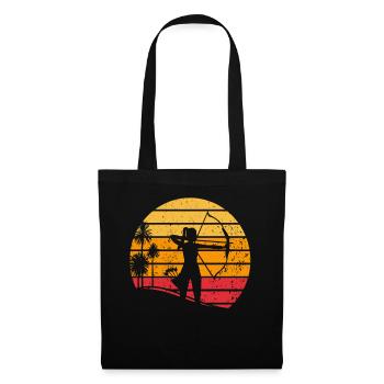 Sunset Archers Tir à l’arc Sports à l’arc - Sac en tissu - noir - Devant