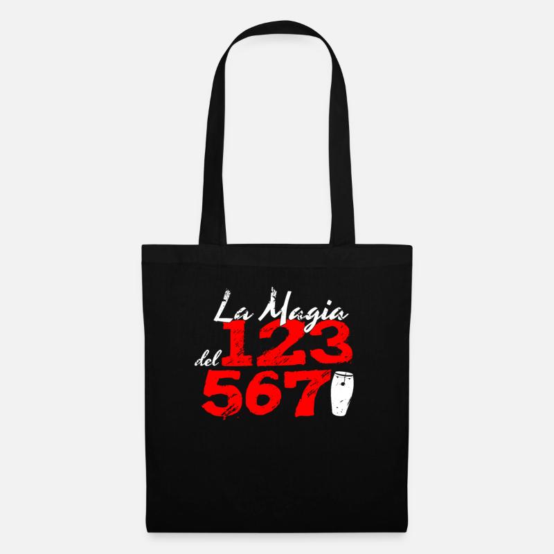 Conga Salsa Musik 123 567 - Stoffbeutel - Schwarz