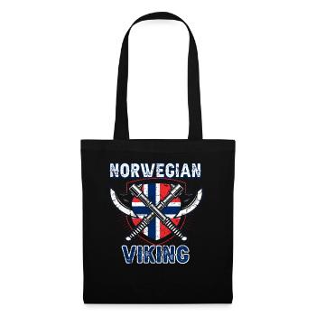 Norwegischer Wikinger - Stoffbeutel - Schwarz - Vorne