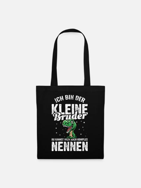 Kinder Geburtstag | Kleiner Bruder Geschenkideen - Stoffbeutel - Schwarz
