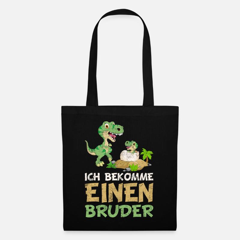 Ich bekomme einen Bruder - Stoffbeutel - Schwarz