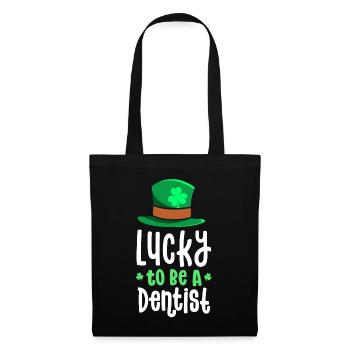Chanceux d’être un dentiste St Patricks Day Shamrock - Sac en tissu - noir - Devant