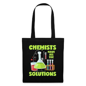Chemist WordPlay Solution Funny Chemistry Saying - Tote Bag - black - Front