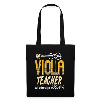 Le professeur d’alto a toujours raison - Sac en tissu - noir - Devant