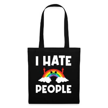 I Hat People Rainbow I Hate People Hate valentine - Stoffbeutel - Schwarz - Vorne