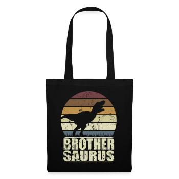 BrotherSaurus Rex Dinosaure Dino Frère Saurus - Sac en tissu - noir - Devant