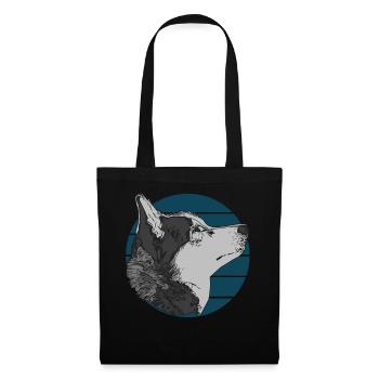 Husky Dogs Animal Motif Animal Face Animal Print - Tote Bag - black - Front