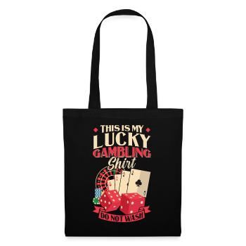C’est ma chemise de jeu chanceuse ne pas laver - Sac en tissu - noir - Devant