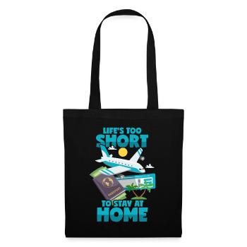 Voyage Disant Vacances Avion Voyage Aventure - Sac en tissu - noir - Devant