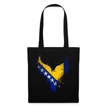 Bosnien Flagge - Stoffbeutel - Schwarz - Vorne