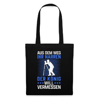 Vermessungstechniker aus dem Weg Vermesser - Stoffbeutel - Schwarz - Vorne