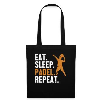 Eat Sleep Padel Repeat Platform Tennis Paddleball - Tote Bag - black - Front