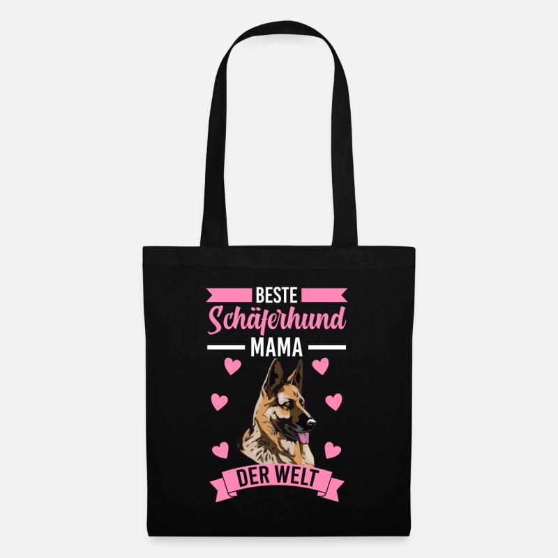 Deutscher Schäferhund Mama - Stoffbeutel - Schwarz