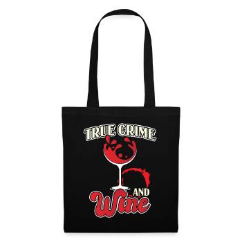 True Crime et vin pour les fans de tueurs en série - Sac en tissu - noir - Devant