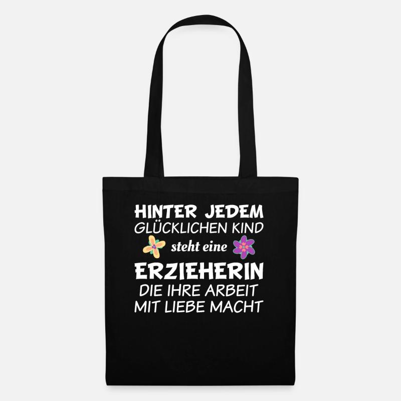 Erzieherin - Stoffbeutel - Schwarz