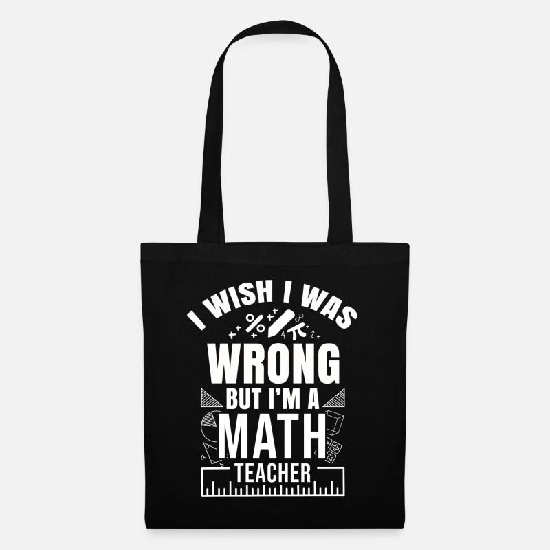 Mathe - Stoffbeutel - Schwarz