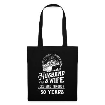 Mari et femme Partenaires de croisière 50 ans 50e - Sac en tissu - noir - Devant