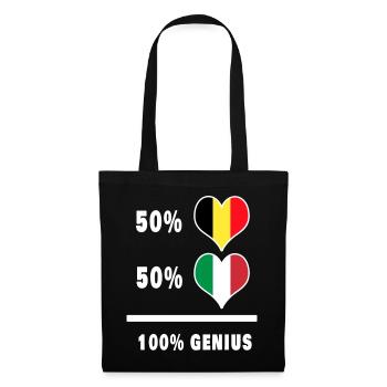 Génius/cadeau en Italie et en Belgique - Sac en tissu - noir - Devant