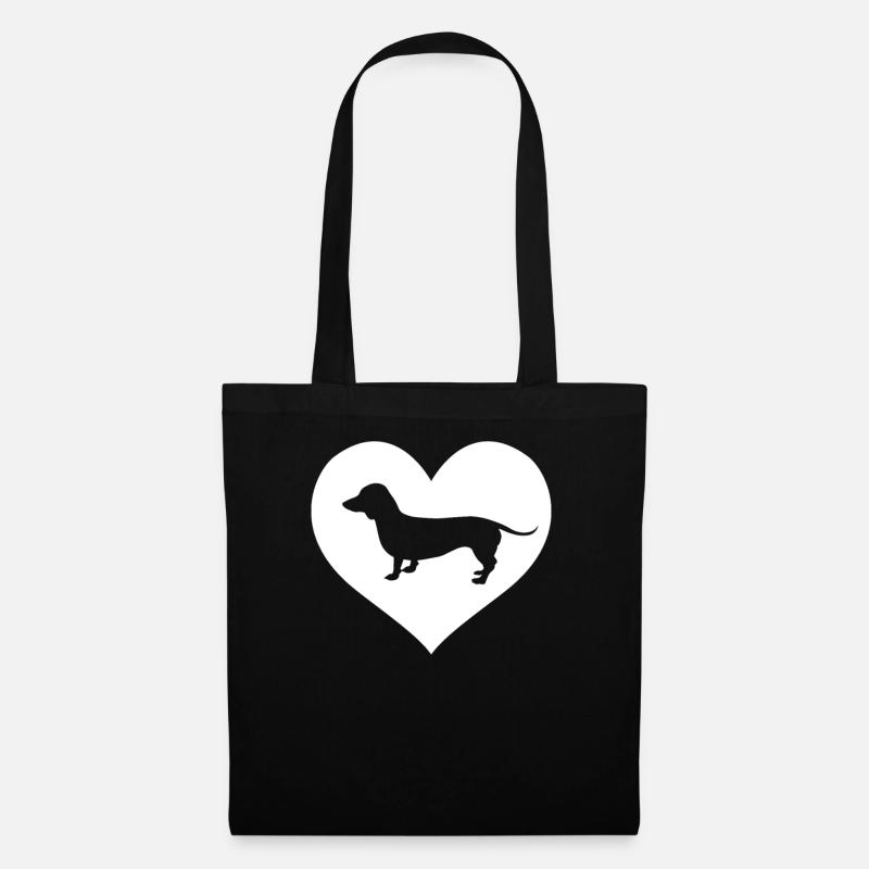 Dackel Dachshund - Stoffbeutel - Schwarz