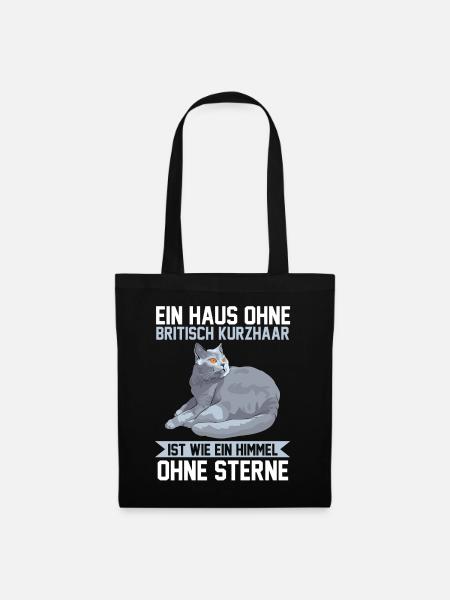 Britisch Kurzhaar Katzen - Stoffbeutel - Schwarz