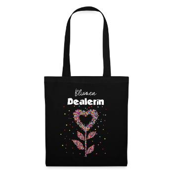 Blumendealerin Floristin Floristik Blumen Geschenk - Stoffbeutel - Schwarz - Vorne
