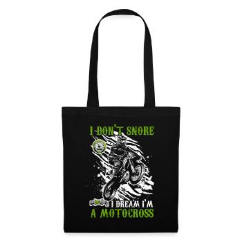 Je ne ronfle pas je rêve je suis un Motocross I Dirt Bike - Sac en tissu - noir - Devant