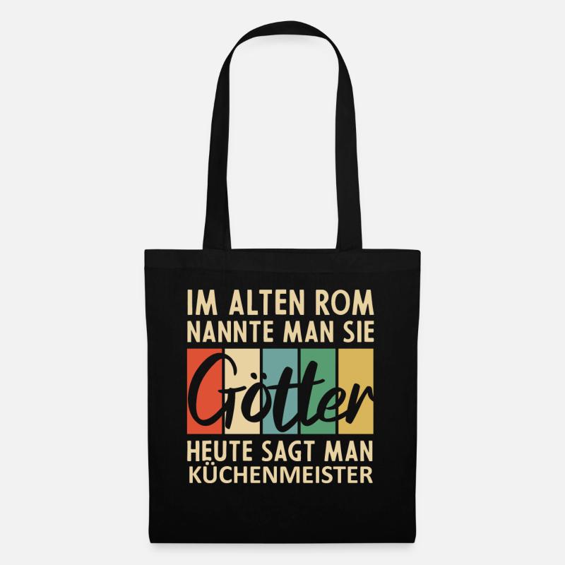 Lustige Küchenmeister Sprüche - Stoffbeutel - Schwarz