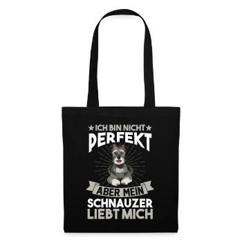 Hund Schnauzer Züchter Schnauzer - Stoffbeutel - Schwarz - Vorne