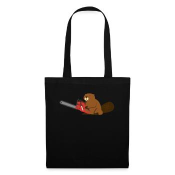 Forest worker Bieber With chainsaw chainsaw - Tote Bag - black - Front